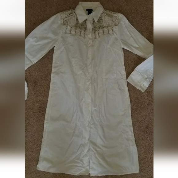 MODA INTERNATIONAL VICTORIA SECRET BOHEMIAN BLOUSE DRESS SIZE 12 - Picture 4 of 5
